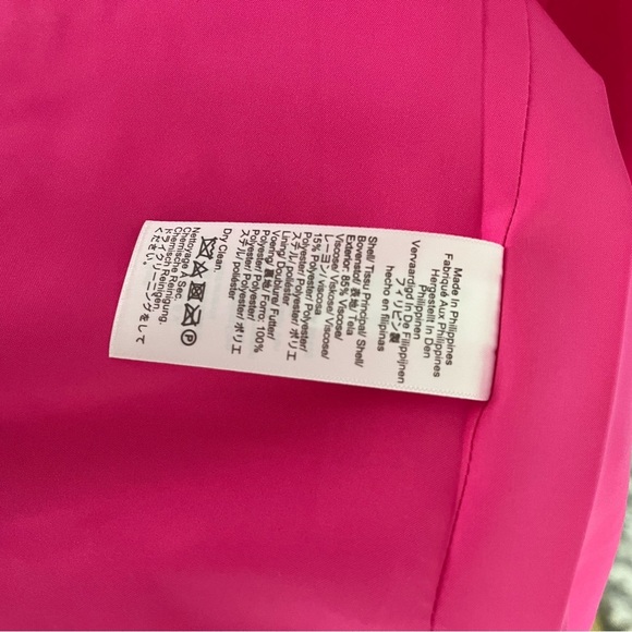 NWT J Crew Double Breasted Button Blazer with Pockets, Barbie Pink, 18 - Picture 6 of 6